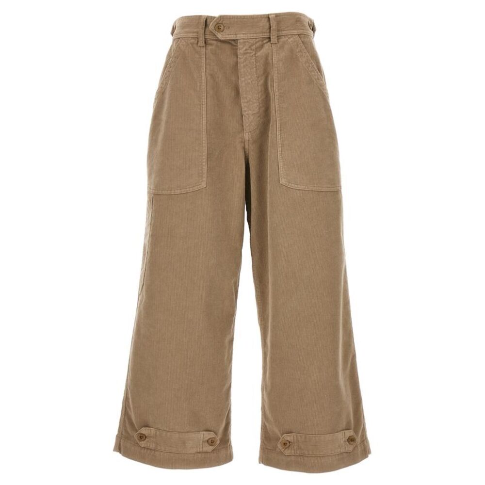 CELLAR DOOR Beige Cotton Casual Women's Pants